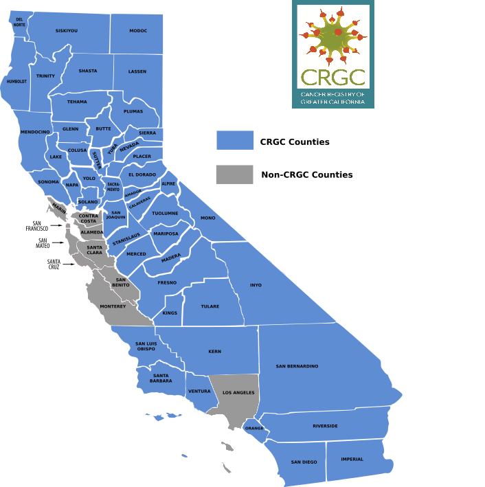 California map showing CRGC regions